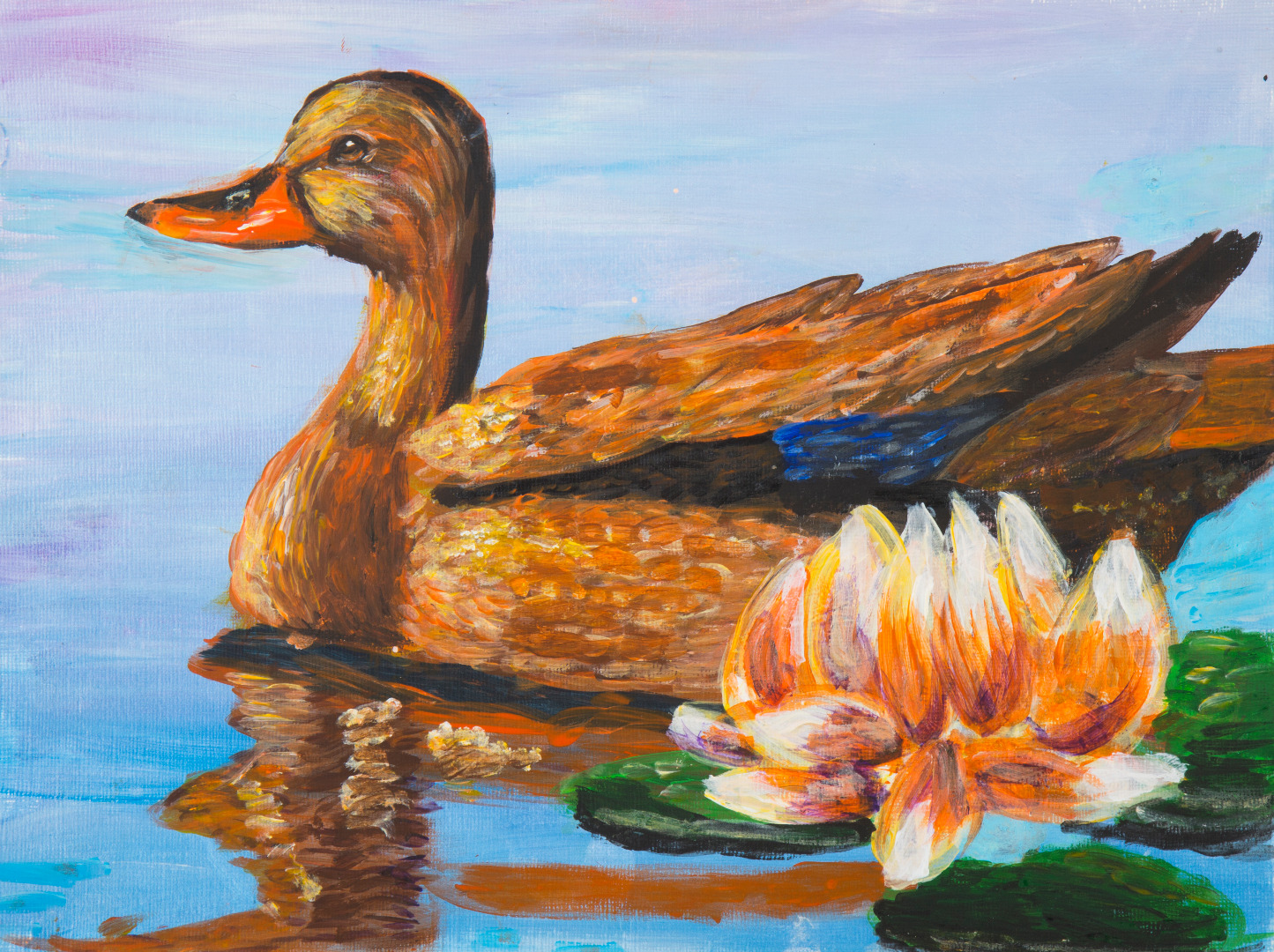 2nd-grader Jayden Cheuk's The Duck in the Pond