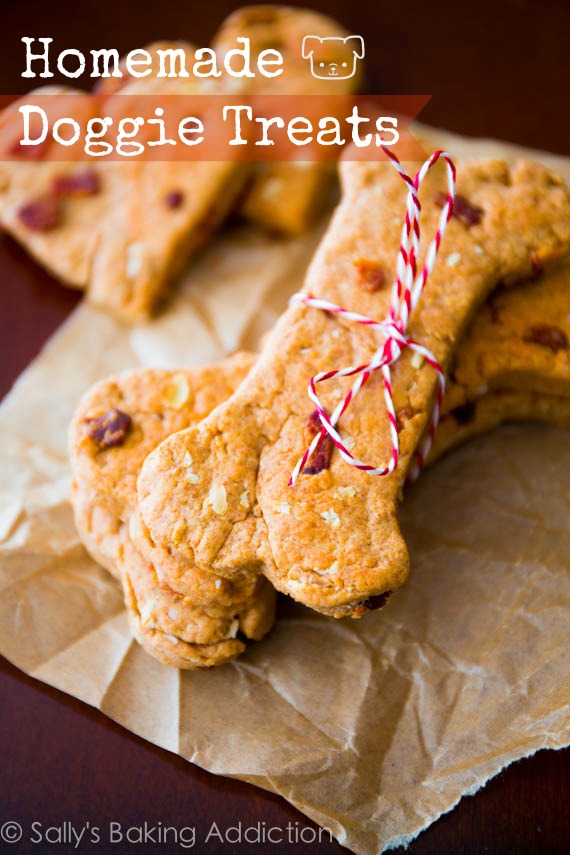 homemade peanut butter and bacon dog treats